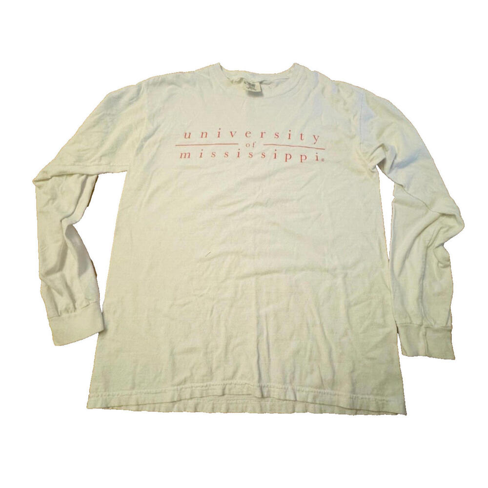 Ole Miss Rebels Comfort Colors White T Shirt Mens M